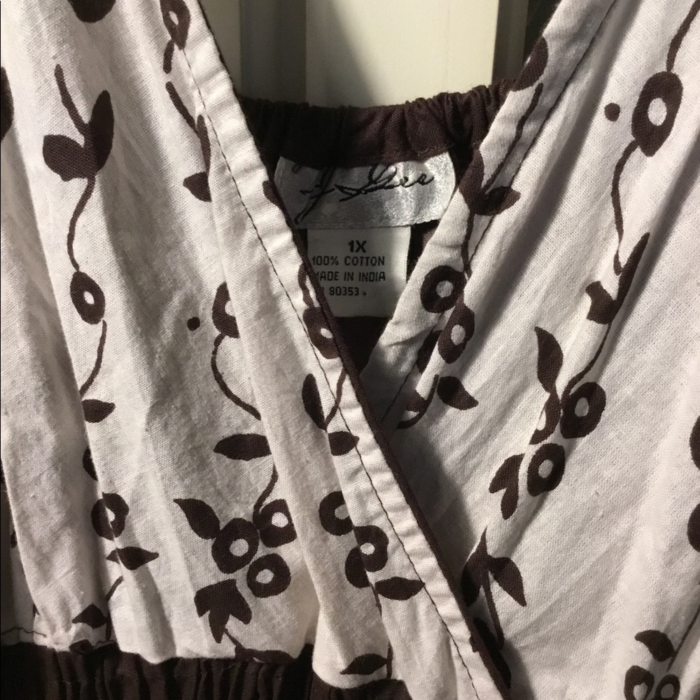 Dark brown & white sun dress